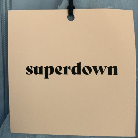 Revolve Superdown Bree Mini Dress in Light Blue. Size Medium. New with Tags. - Picture 4 of 4